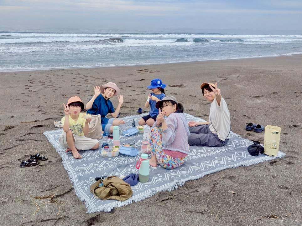 海で食べる朝ごはん